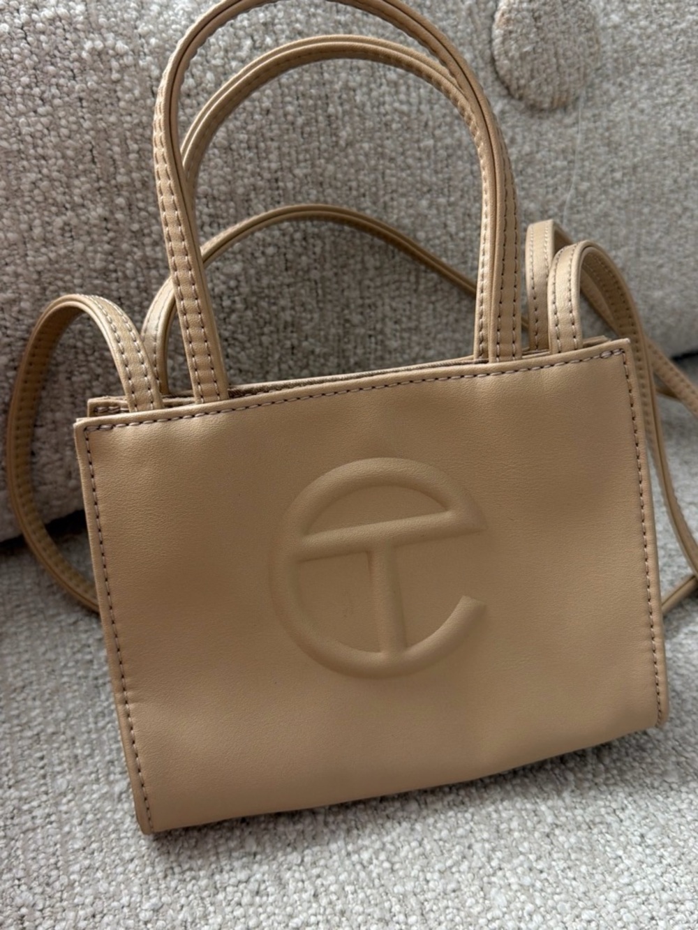Telfar Mini Shopper Tote in Beige